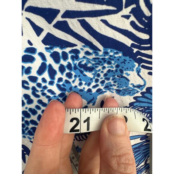 Ibkul Top Large Blue Floral Sun Shirt Icifil Vented Mesh Zip Long Sleeve UPF 50 - Picture 6 of 6